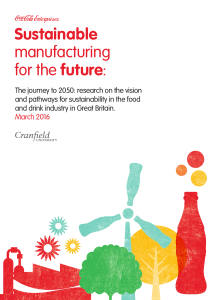 Coca Cola Sustainable Manufacturing For The Future