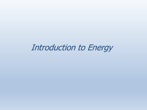 Introduction to Energy1