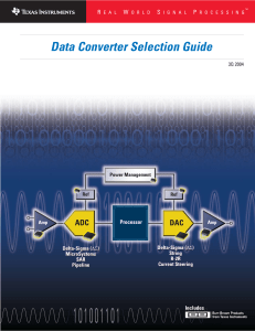 Data Converter Selection Guide