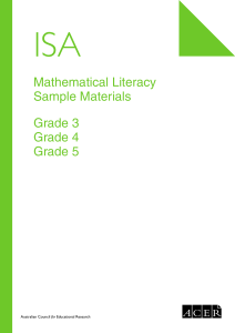 ISA Maths Sample G3-5