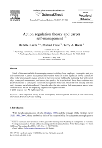 Action regulation theory and career self-management
