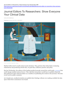 Journal Editors to Researchers Article
