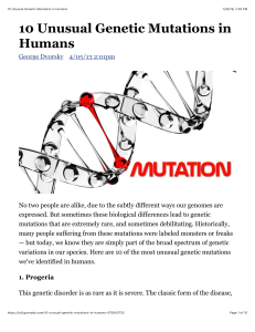 Weird Genetic Mutations