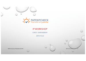 Patentcheck Presentation 2018 CREST 2