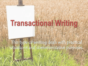 Transactional Writing CAPS