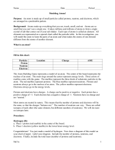 Atomic Models Activity