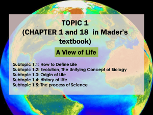 Topic1-View of Life