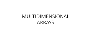 Multidimensional Array