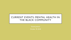 Mental health in the Black Community