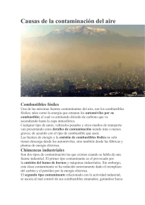 Causas de la contaminación del aire