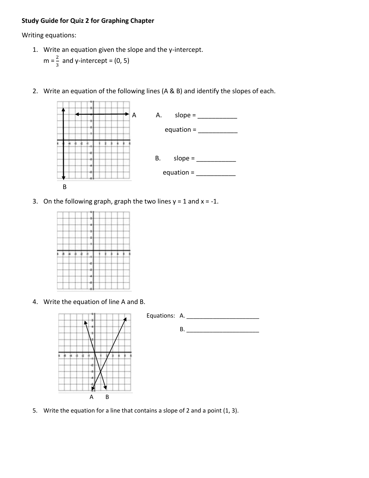 writing linear equations assignment quizlet