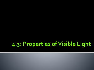 4.3 Properties of Visible Light