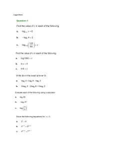 Logarithms