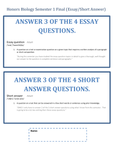 1 Final (Essay   Short Answer) ANSWER KEY (2014-2015)
