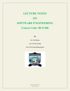 Software Engineering BCS-306 Lecture Series