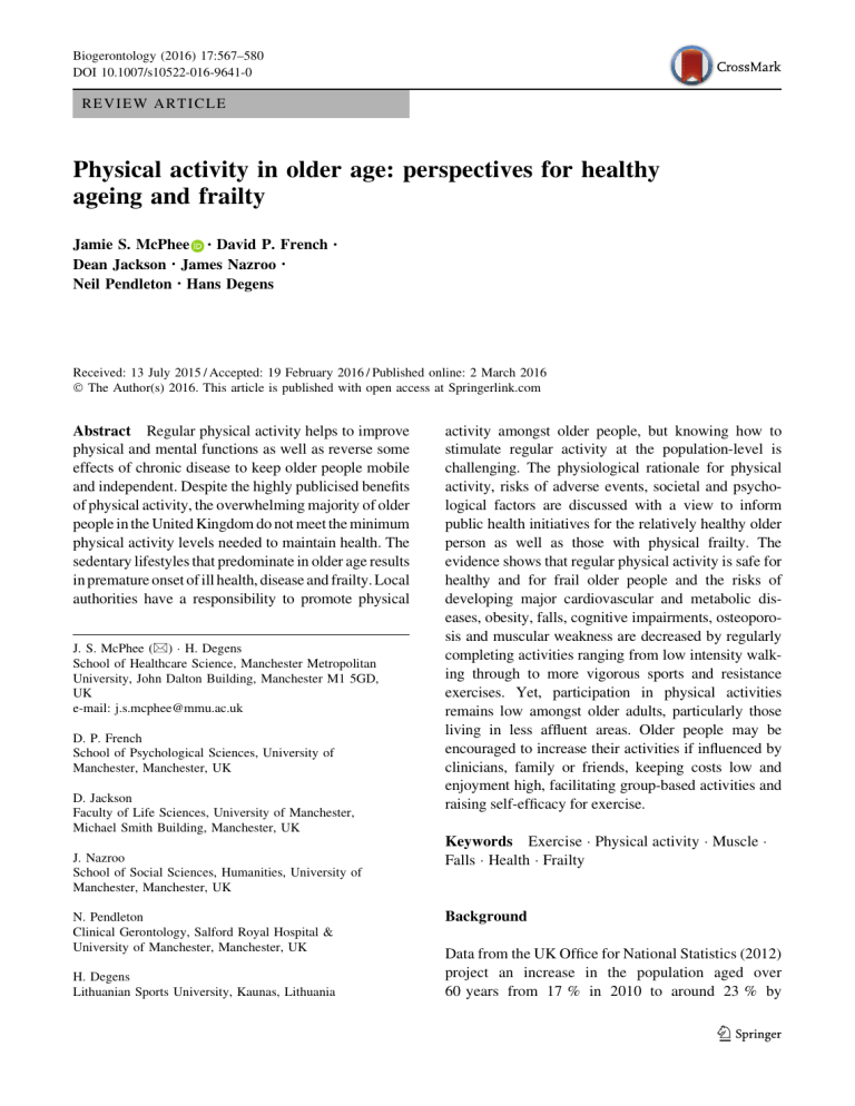 recent research topics in ageing