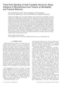 Three-Point Bending of Heat-Treatable Aluminum Alloys