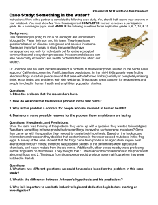 Case Study Abnormal Frogs