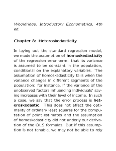 Econometrics Chapter 8 Summary