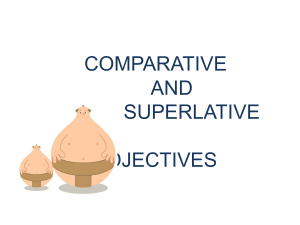Comparative and Superlative Adjectives Presentation
