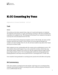 K.CC.A.1 Counting by Tens