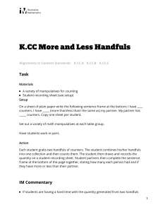 K.CC.A More and Less Handfuls