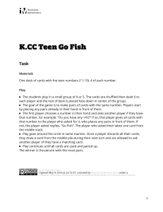 K.CC.A Teen Go Fish