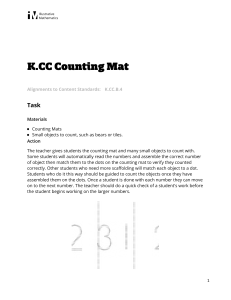 K.CC.B.4 Counting Mat