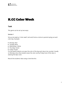 K.CC.B Color Week