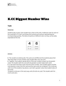 K.CC.C Biggest Number Wins