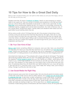 10 Tips for How to Be a Great Dad Daily