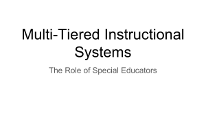 Multi-Tiered Instructional Systemd