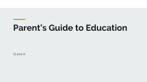 Parent's Guide To Education Q and A