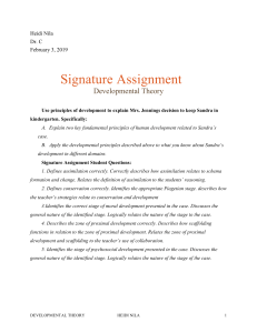 Developmental Theory Signature Assignment Heidi Nila