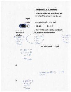 notes algebra class