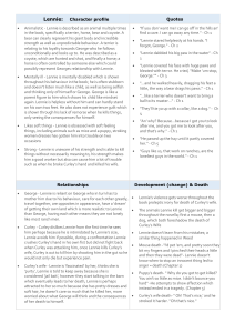 Lennie - character profile
