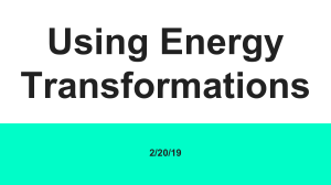 Using Energy Transformations