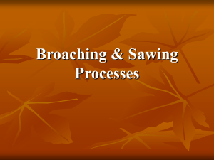 Broaching   Sawing Processes