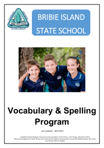 BISS Spelling and Vocab Program