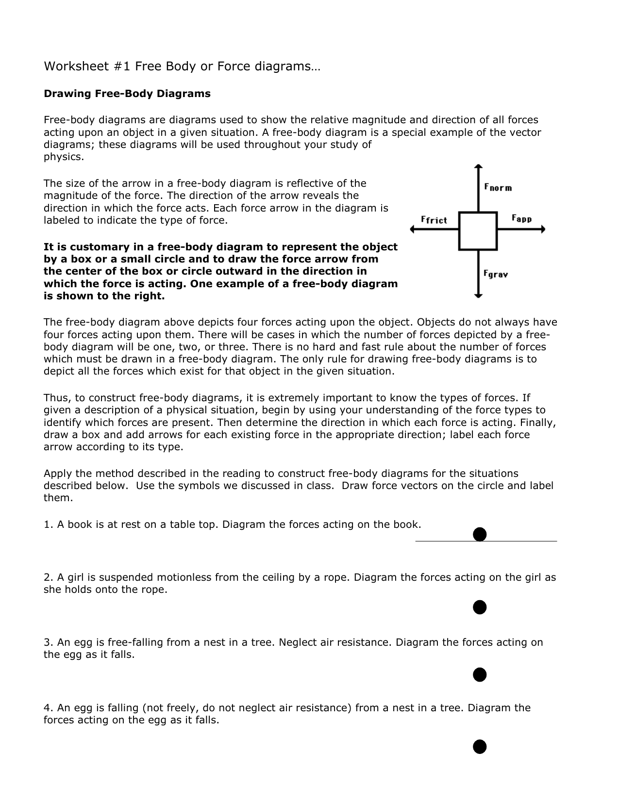 Free Body Diagram Worksheet Answers Zip Worksheet