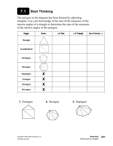 Geometry e-learning Polygons