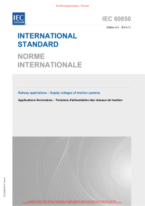 IEC 60850: Railway Traction Supply Voltages