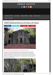 10 Abandoned Mansions and Houses Left to Decay  Urban Ghost
