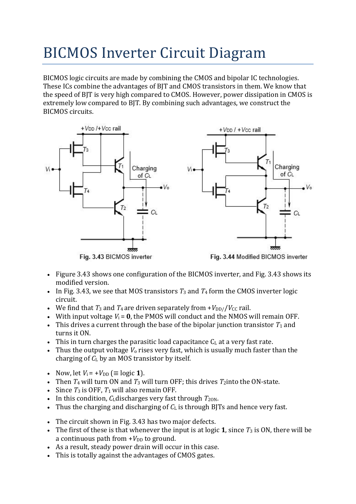 Circuit Diagram Of Cmos Inverter