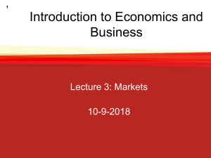 Lecture 3 Introduction to economics and Business IEB 1819 10-9-2018