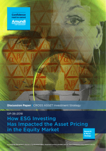 How ESG Investing Has Impacted the Asset Pricing 