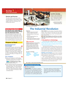Ch. 11 Sec. 1 The Industrial Revolution Textbook