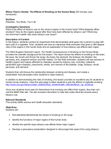 Smoking Effects on Human Body Lesson Plan