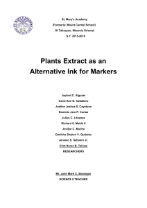 Plants Extract as an Alternative Ink for (2)