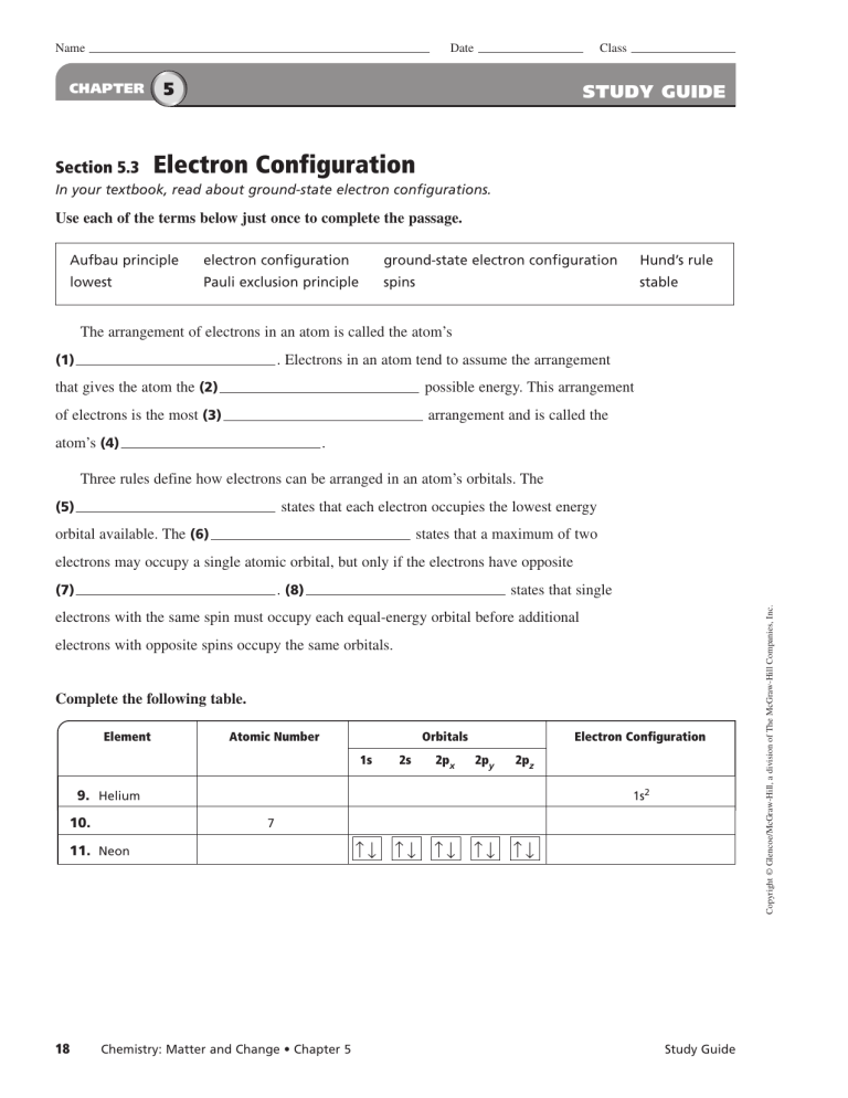 Section 5 3 Chemistry